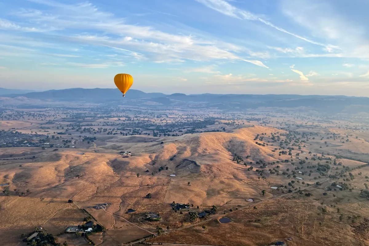 Global Ballooning Australia – Yarra Valley Flight setting