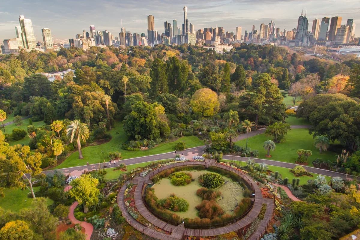 Royal Botanic Gardens Melbourne setting